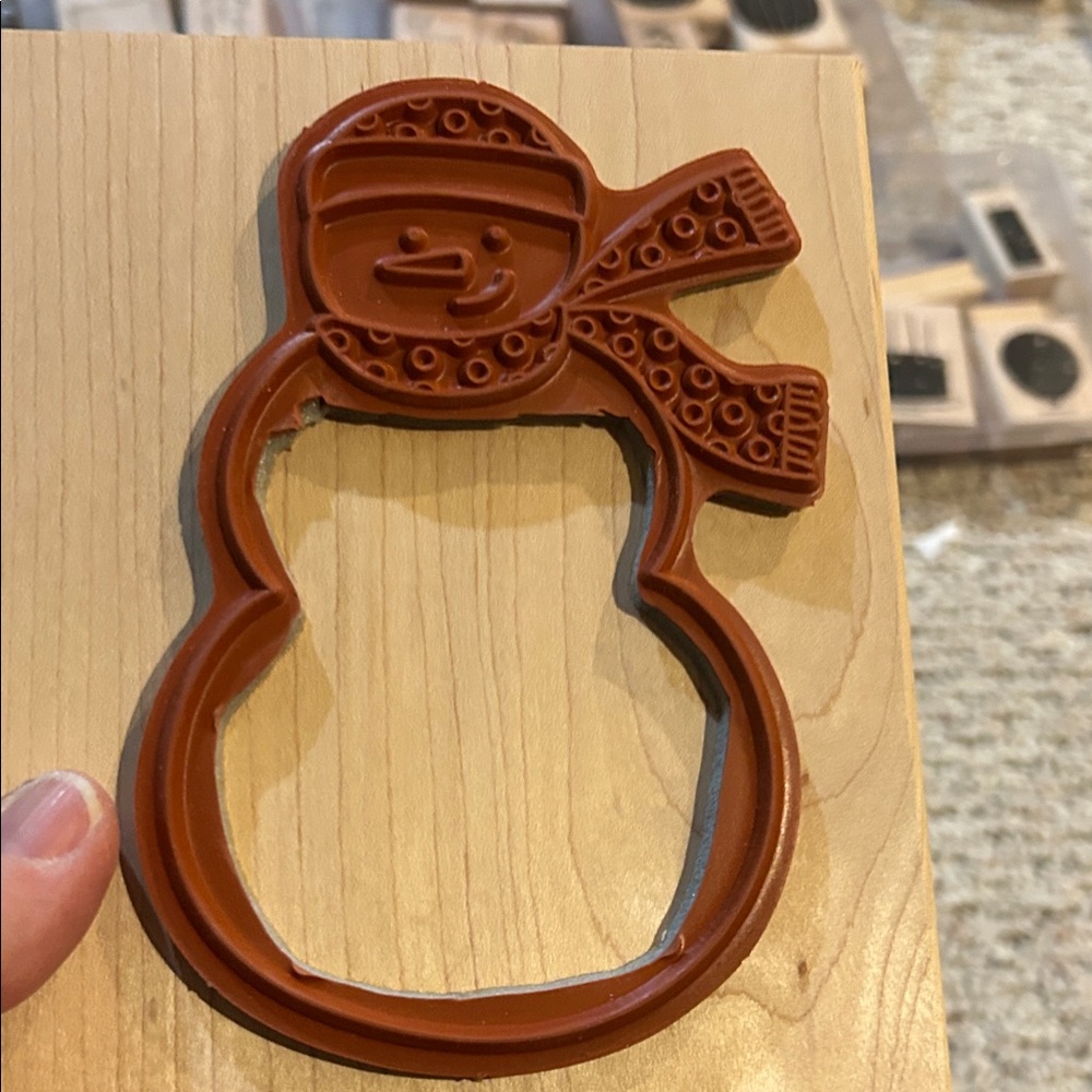Snowman Cookie Cutter Mold - Rust Orange-Simple Seasonal Thanks